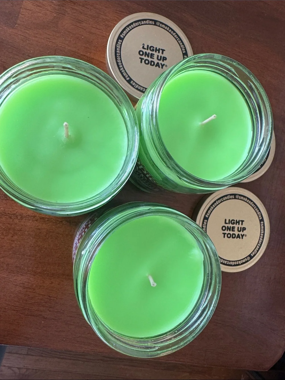 Smoke Odor Exterminator Candle - Bright Green